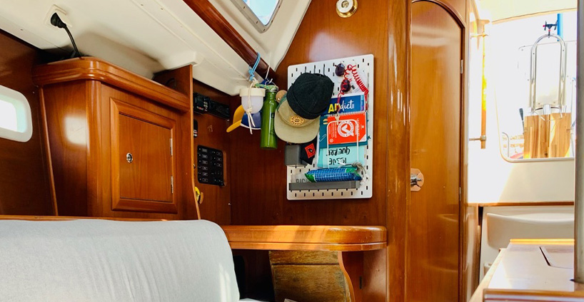 Rangements optimisés à l'interieur d'un bateau